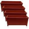SIDSON 55cm Window Trough Planter – Large Rectangular Plastic Flower