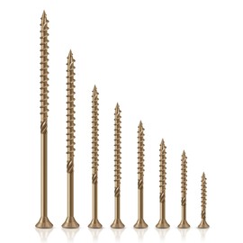 BNUOK #14 Deck Screws 6 Inch Exterior Decking Wood Screws Heavy-Duty Outdoor Torx Drive Head,Bronze Rust Resistant Epoxy Coated for Timber,Fence,T30 Star Bit (1Ib,21Pcs)