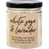 Scented Soy Candle (White Sage Lavender, 6 oz.)