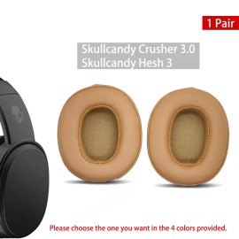 Unbranded Replacement Ear Pads Cushions Covers For Skullcandy Crusher 3.0 Wireless Hesh 3 - Light Brown