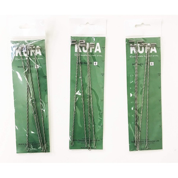 3-Pack of KUFA Sports Stainless Fishing 8" Bar Rig Set