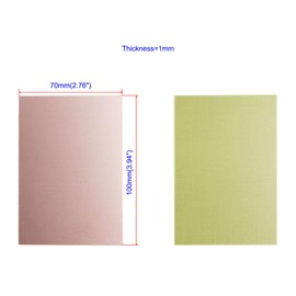 Aoje-Link Single Side Copper Clad PCB Laminate Circuit Board, FR-4 Glass Fiber, 100 x 70 x 1mm, 5pcs