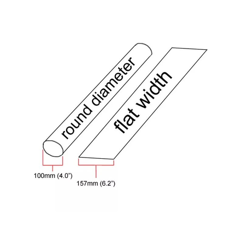 Salipt 4" ID Black Heat Shrink Tube 2:1 ratio 4.0"