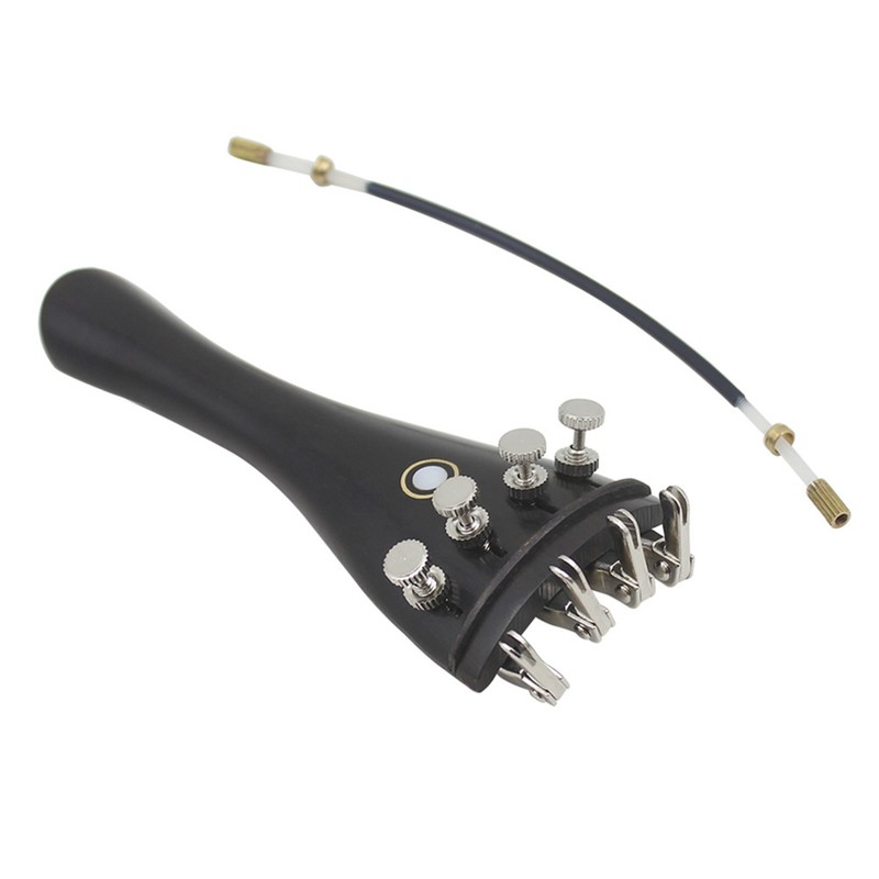 3 in 1 Ebony Tailpiece with Rope Fine Tuners Kits