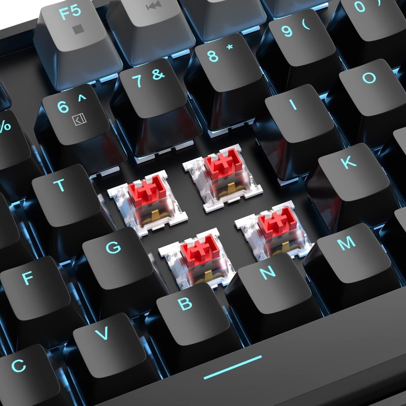MageGee 75% Mechanical Gaming Keyboard with Red Switch, LED Blue