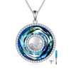 POPLYKE Cremation Urn Necklaces for Ashes Sterling Silver Filigree Urn