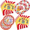40Pcs Carnival Circus Theme Party Decorations Plates,Disposable Tableware Include Plates,Napkins