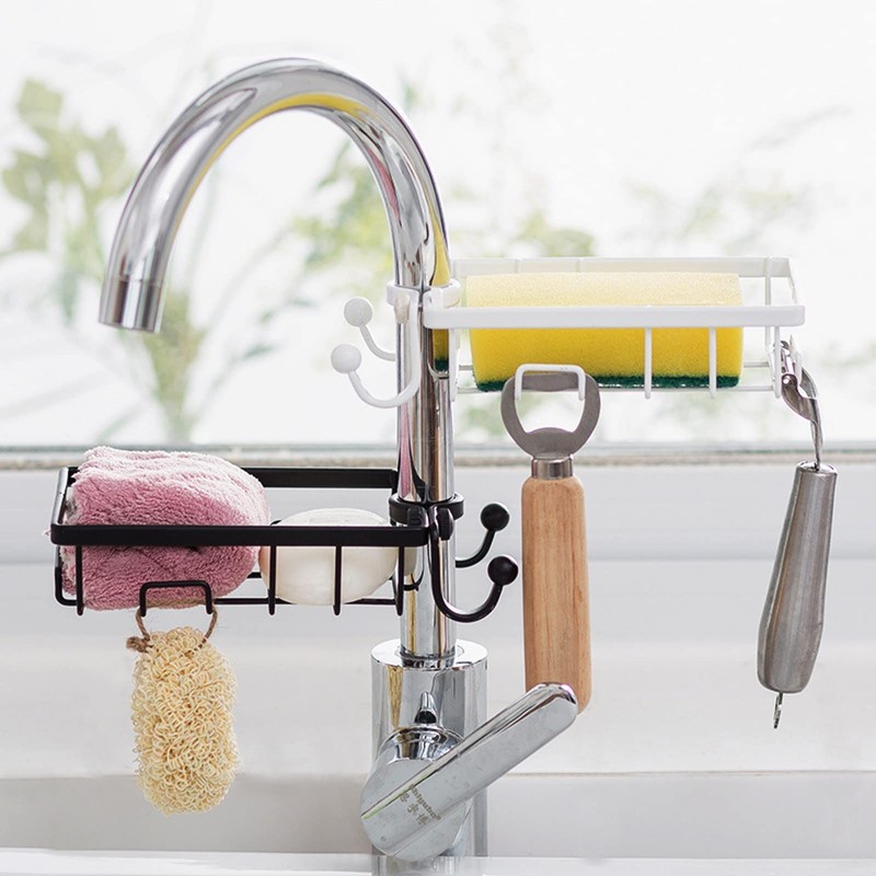 JU YING Sink Organiser Sponge Holder Hanging Stainless Steel Shower