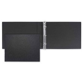 Check Binder for End-Stub Deskbook Checks - Three 3 on a Page Business Check Binder - 3 Ring Sleek Design - Durable - High Capacity Storage - 11 1/4" x 9" (Black)