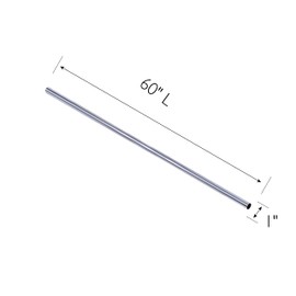 Design House 559120 60 inch Stainless Steel Shower Rod, 5-Pack, Polished Chrome