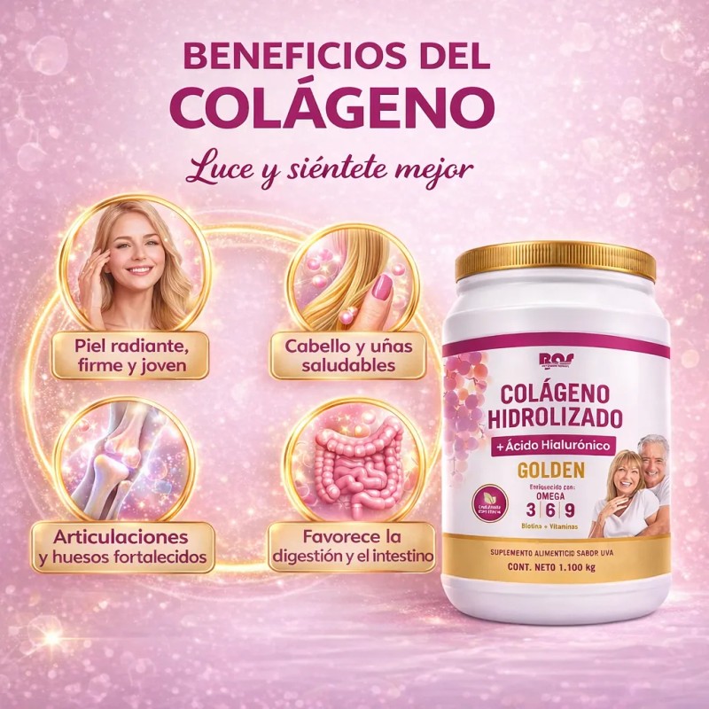 Colageno Hidrolizado Ácido Hialurónico Golden 1kg