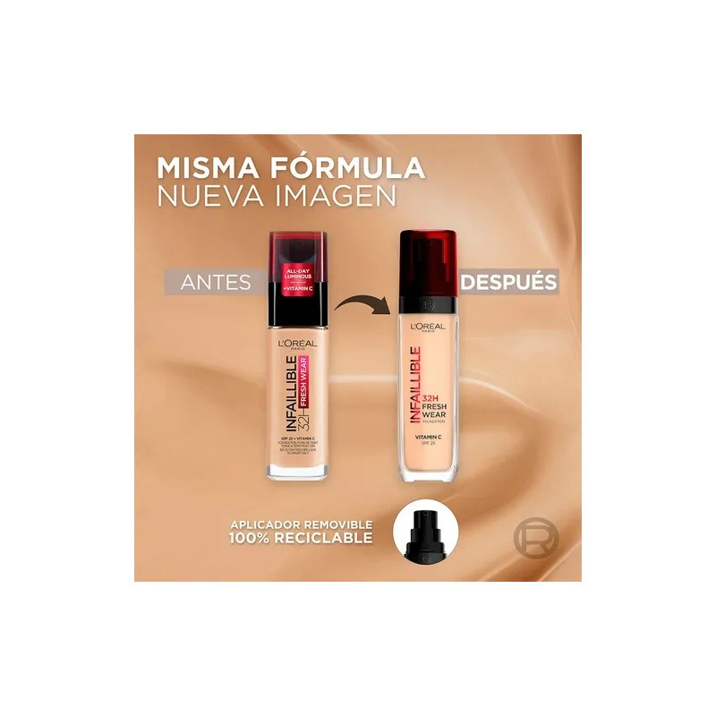 Base de Maquillaje L'Oréal Paris Infallible 32H Freshwear, Tono 20,