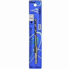 Light Seiki Super Hexagonal Shaft Ironwork Drill, 0.24 inches (6.0 mm) (Metal/Metal)