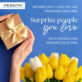 YEOUTH Skin Care Set: Hyaluronic Acid Serum for Face, Vitamin C Facial Serum, Face Cleanser, Toner & Cream, Hydrating Skin Care Kit 5-Piece