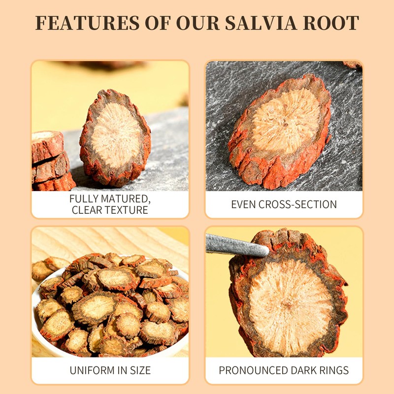 Hee Creek Salvia Root Slices 300g/10.58 Dried Dan Shen Herb