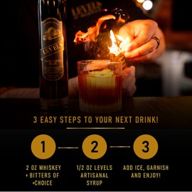 Cassia Cinnamon Burnt Sugar Simple Syrup for Cocktails – All-Natural, Vegan, Kosher & Gluten-Free –Perfect for Old Fashioneds Mix, Whiskey (12 fl OZ, Cinnamon)