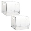 LABRIMP Storage Boxes Lids 2pcs Clear Stackable Storage Cubes Makeup
