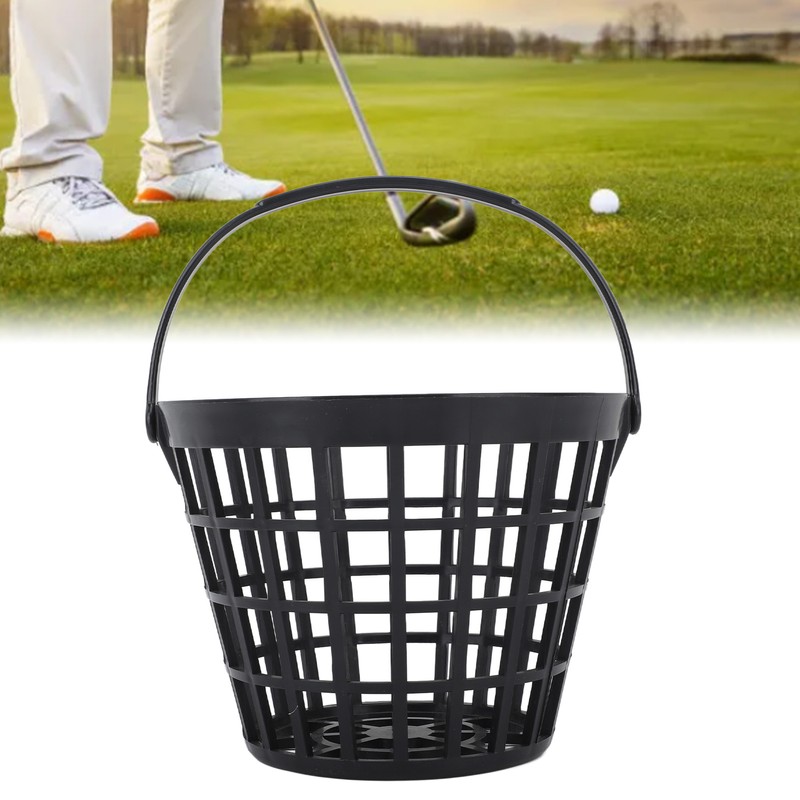 Black Golf Ball Basket Nylon Plastic Golfball Container Golf Ball