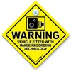 Warning Vehicle Fitted with Image Recording Technology Car Sign Suction Cup Car Sign, Dash Cam Vehicle Sign< CCTV Car Sign, Vehicle Camera Advisory Sign
