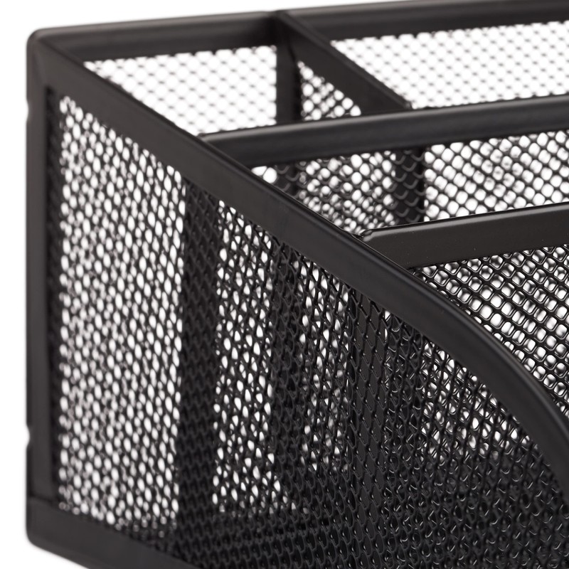 Relaxdays Desk Organizer, Metal Black, 18 x 25.5 x 10.5