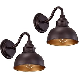 ACLand Farmhouse Vanity Wall Sconce, Industrial Gooseneck Barn Light Fixture, Oil Rubbed Bronze Wall Lamps for Bedroom, Bathroom, Hallway, Living Room, Reading Room