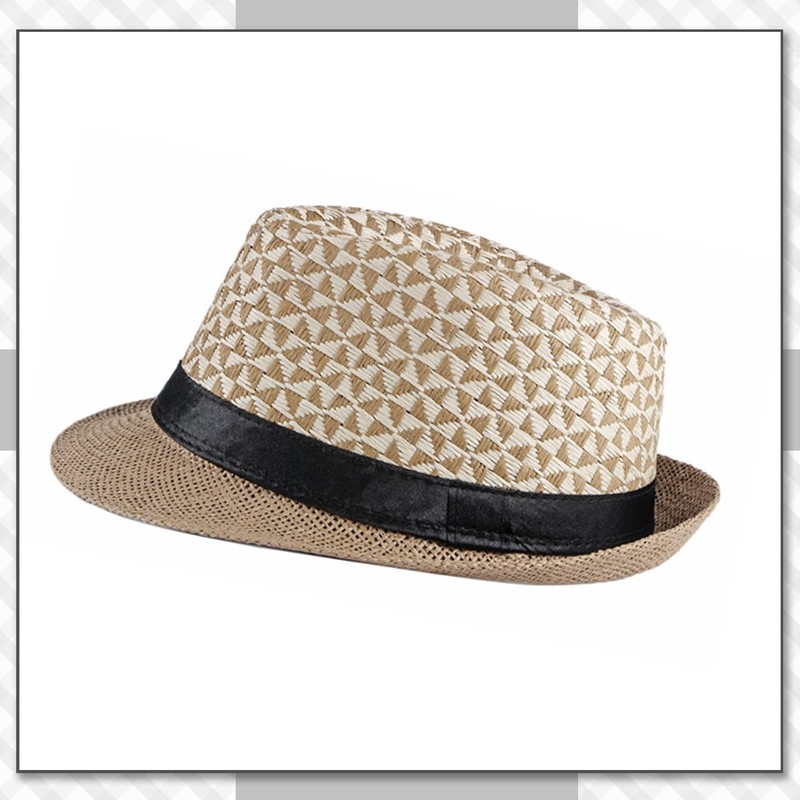 Chrome Crane CB361 Medium Folding Hat, Straw Hat, Basket Checker,