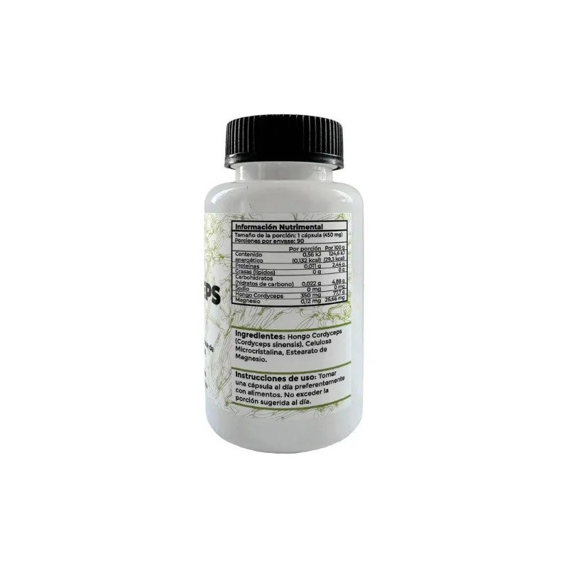 5h8 Hongo Cordyceps Energía Y Vitalidad 90 Cápsulas 400mg Sabor
