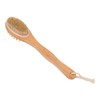 Wood Bath Brush Long Handle Soft Bristle Deep Cleansing Relieve