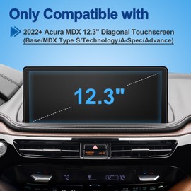 Coleya Anti-Glare Matte Screen Protector for 2022-2026 Acura MDX (Base/MDX Type S/Technology/A-Spec/Advance) 12.3-inch Touch Screen, 9H Tempered Glass 2024 2025 MDX Accessories Anti-Fingerprint 12.3"