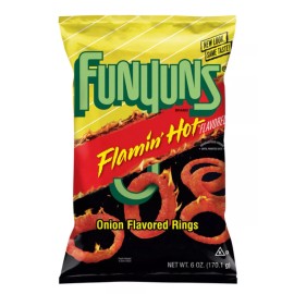 Funyuns  New Exclusive Funyuns Flamin Hot Onion Flavored Crispy Crunchy Rings 6oz