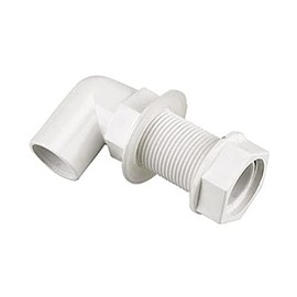 Merriway BH02955 Overflow Bent Tank Connector, White
