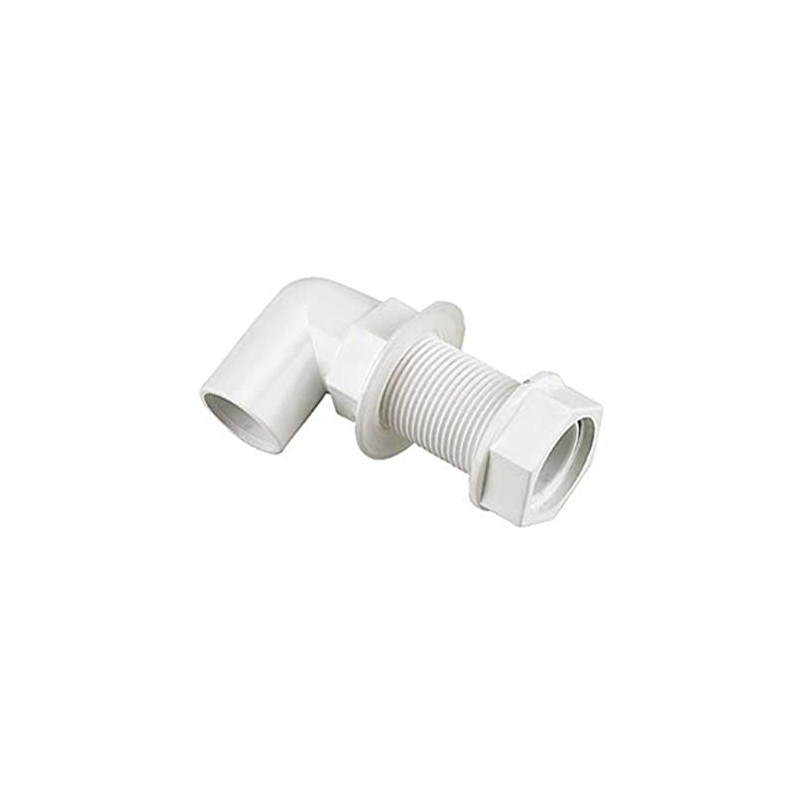 Merriway BH02955 Overflow Bent Tank Connector, White