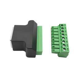 iYueMps RJ45 Screw Terminal,RJ45 Male/Female to 8pin Terminal Connector for CCTV DVR AV UTP Cat5 Cat5e Cat6 Cat7 Coupler Extender Adapter (Male + Female)