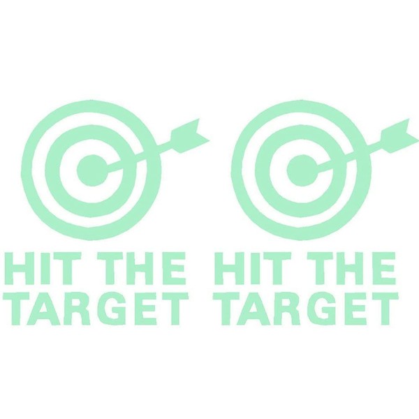 Funny Hit The Target Toilet Sticker Pack of 2 Grow in Dark Wc Wall Sticker Decal Toilet Seat Sticker