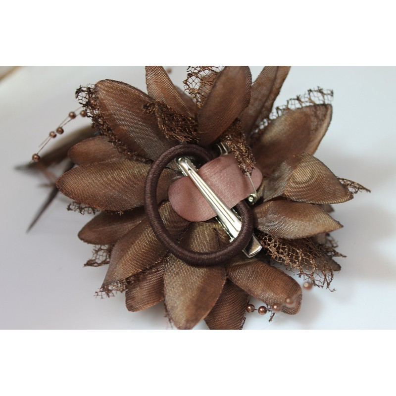 Flower Feather Bead Corsage Hair Clips Fascinator Hairband and Pin