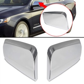 ECOTRIC Chrome ClipOn Mirror Covers Overlays Trims Shells Compatible With 2014&Up Chevy Impala (2PCS, 1 Pair)