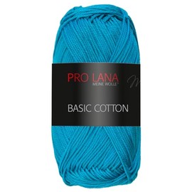 Frida's Wollhaus Pro Lana 50 g Basic Cotton Knitting Crochet Wool Basic Yarn 64 Colours (167 | Ocean Blue)