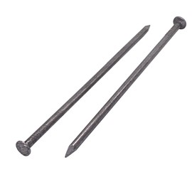 Marcopol (Pack of 16) Carbon Steel 5.0 x 150 mm Construction Nails Flat Round Head Multipurpose Common Wire Nails Woodworking (16, 5.0 x 150 mm)