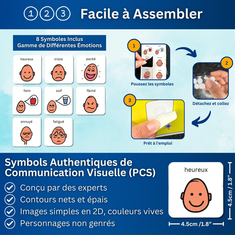 Visual Emotion Plastic Board (French)