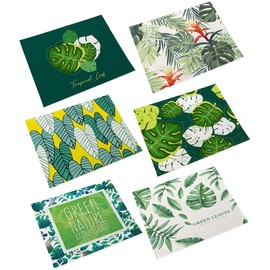 Marstree Placemats, Set of 6 Table Placemats Heat Resistant Place Mats for Kitchen Table Washable Non-Slip Cotton and Linen Painting Pattern Christmas Easter Table Mats (Rainforest)