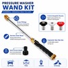 Hydro Jet Power Washer Wand with 3 Interchangeable Nozzles for