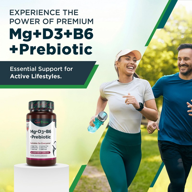 Immune Boost Magnesium Lactate Vitamins B6 & D3 and Inulin