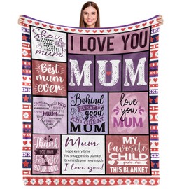 COZYCRIB Gifts for Mum Blanket Mum Mothers Day Christmas Birthday Gifts New Mum Gifts Gifts for Mum from Daughter Husband Son Mother Gifts for Sofa Bedding Living Room 60"x50"