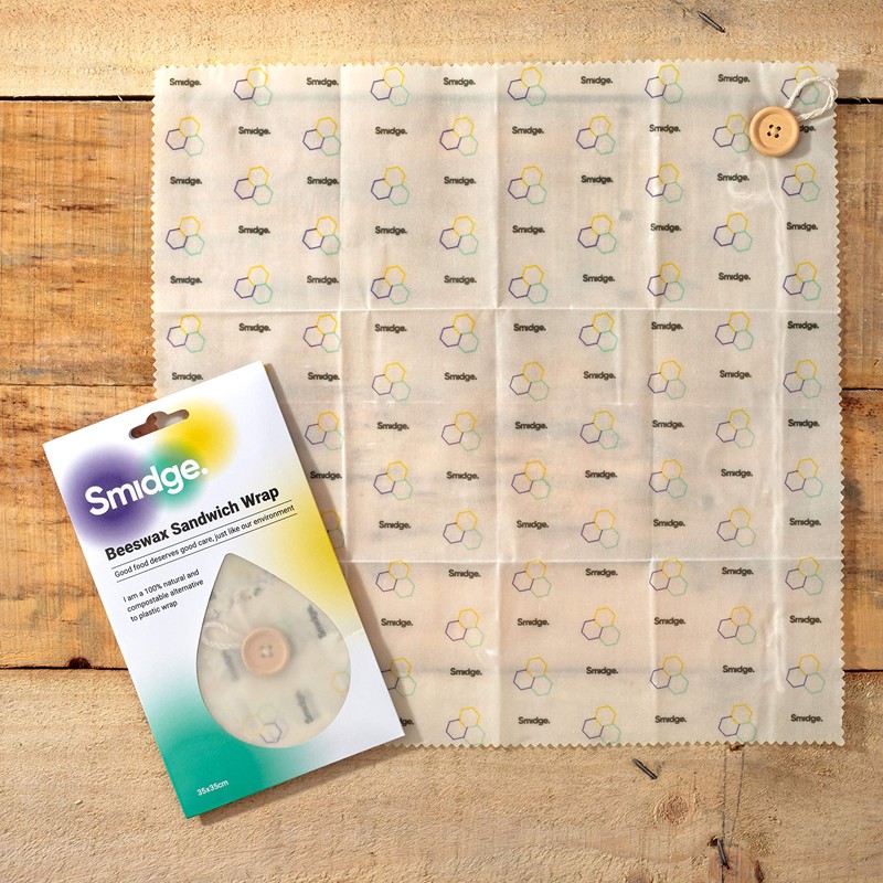Smidge Beeswax Sandwich Wrap 35 x 35cm, Compostable Alternative to