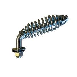 LavaLock 45 Degree Spring Handle with 1/2 inch Rod for BBQ Smokers, Fireplace, Wood Stove, Grill Accessories (Bare Steel No Latch)