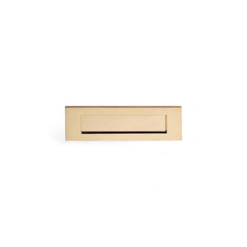 Polished Brass Letter Plate Front Door 256 x 76mm, 10