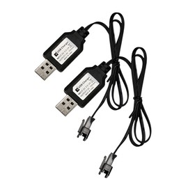 7.4V SM-3PIN RC Car Charger for Li-Ion Battery | Fast Charging & Overcharge Protection | Compatible with Remote Control Toys Battery, Universal Charger for 2S 7.4V LiPo/Li-Ion Batteries (2Pack)