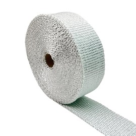 WHITE High Temperature Header Exhaust Pipe Insulation Wrap Roll White 1/16" X 2" X 50' - Thermal Zero