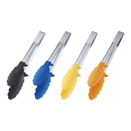 Endoshoji TKG BTVK805 Tongs, 9.4 inches (24 cm), Black, Does Not Touch The Tip When Placed On A Table Or Countertop, Hygienic, Stainless Steel, Rust Resistant, Tip: Nylon (Heat Resistant Up To 180°C), Commercial Use