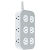 GE UltraPro 12-Outlet Surge Protector, 2100 Joules, 4ft Braided Extension